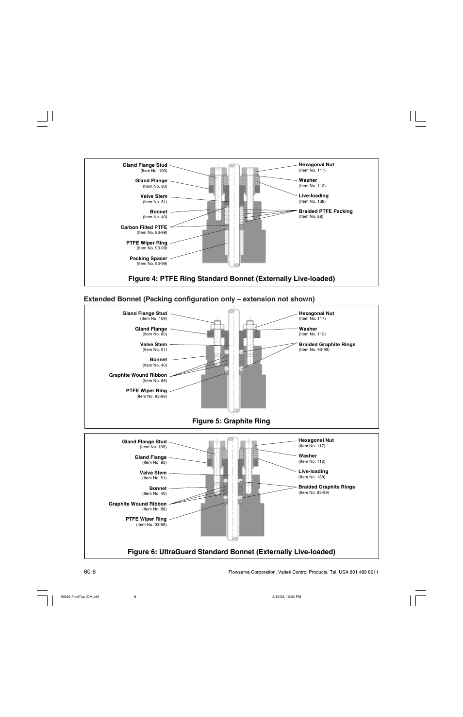 Figure 5: graphite ring | Flowserve Valtek FlowTop General Service Control Valve User Manual | Page 6 / 16