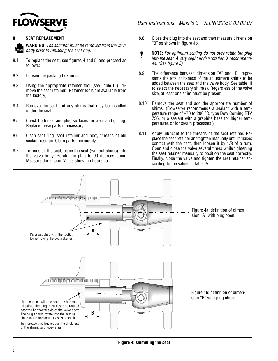 Flowserve Valtek MaxFlo 3 User Manual | Page 8 / 16