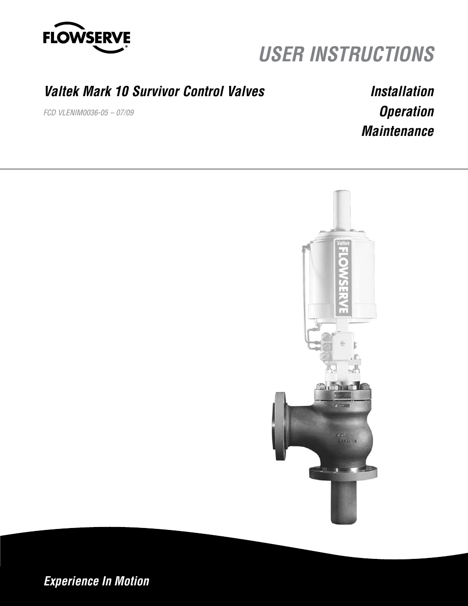Flowserve Valtek Mark 10 Survivor Control Valves User Manual | 20 pages