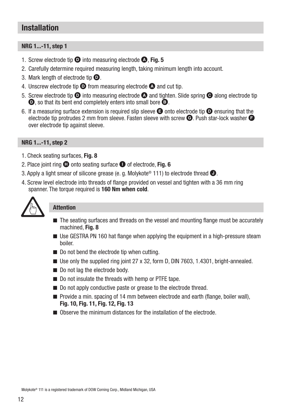 Installation | Flowserve NRG 16-11 User Manual | Page 12 / 20