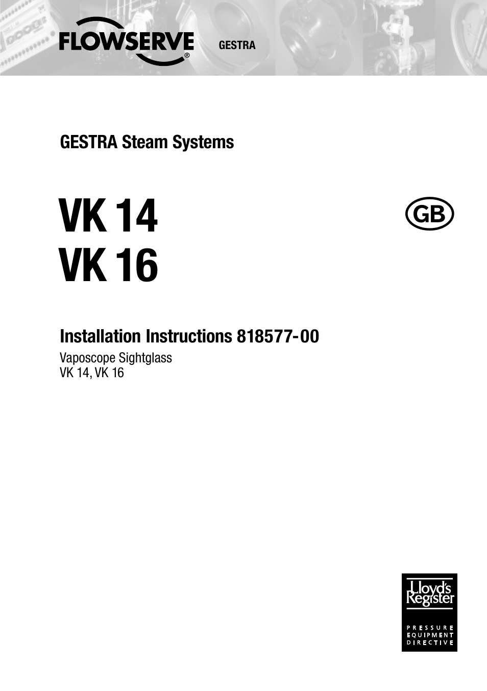 Flowserve VK 14 User Manual | 16 pages