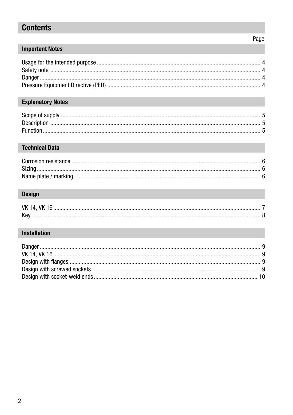 Flowserve VK 14 User Manual | Page 2 / 16