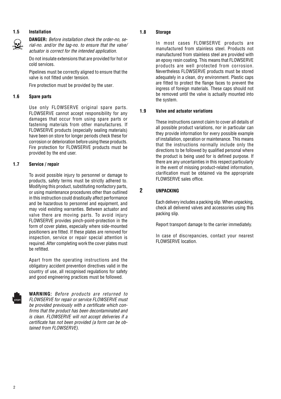 Flowserve 191700 Series User Manual | Page 2 / 8