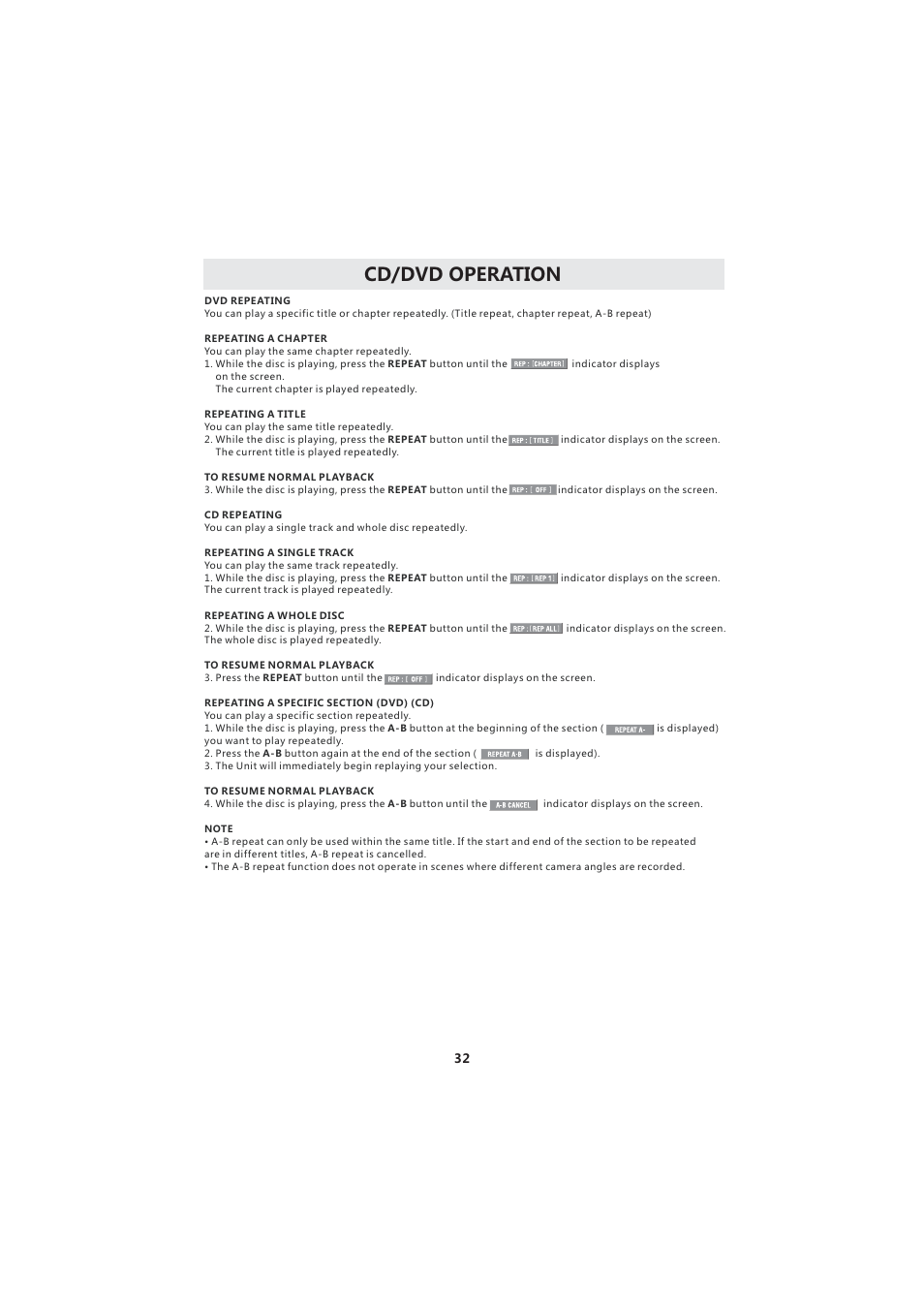 Cd dvd operation | Curtis LCDVD2224A User Manual | Page 36 / 48
