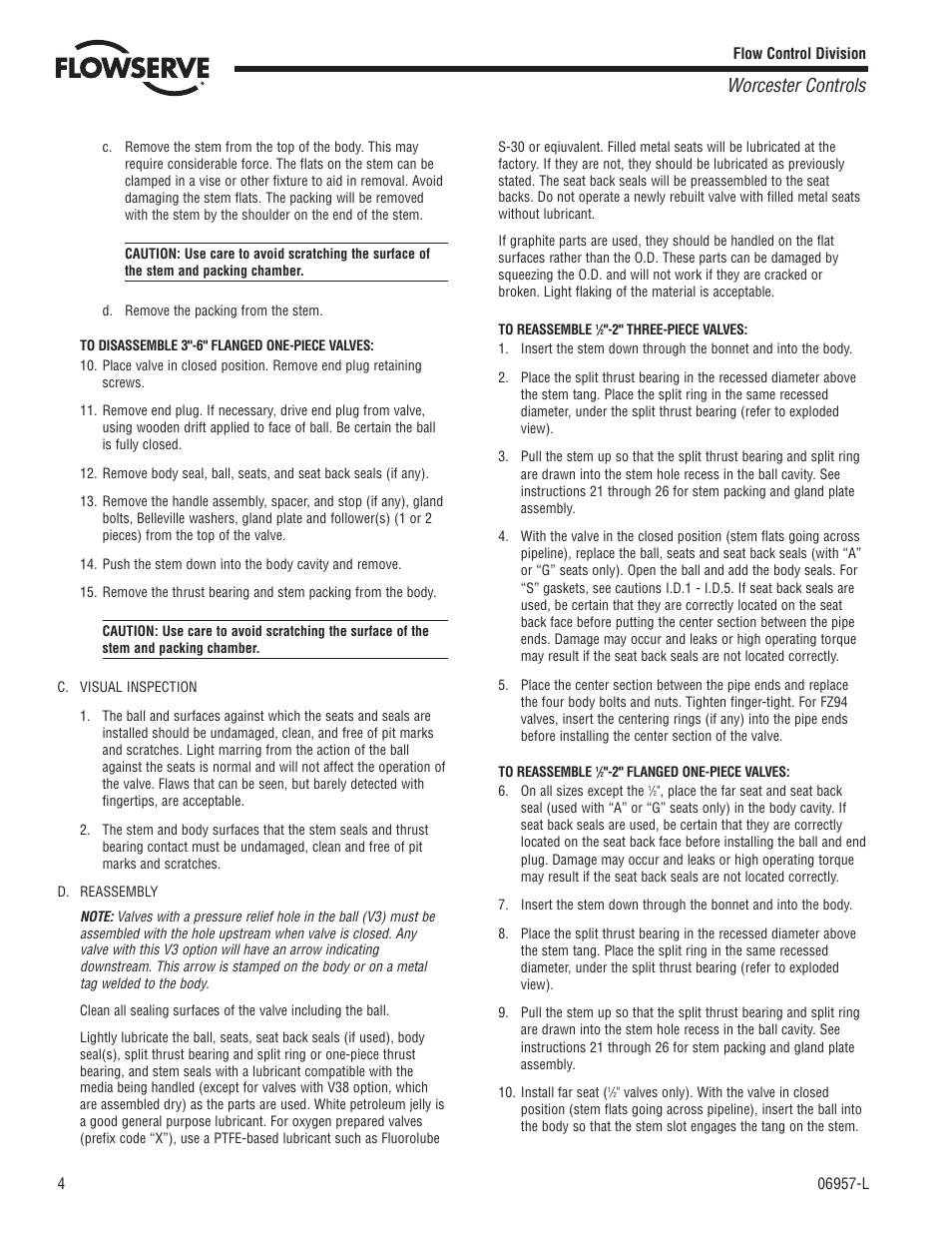 Worcester controls | Flowserve 94 Series User Manual | Page 4 / 12