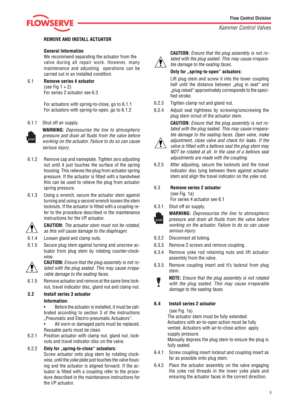 Flowserve 030000 Series Globe Valves User Manual | Page 5 / 8