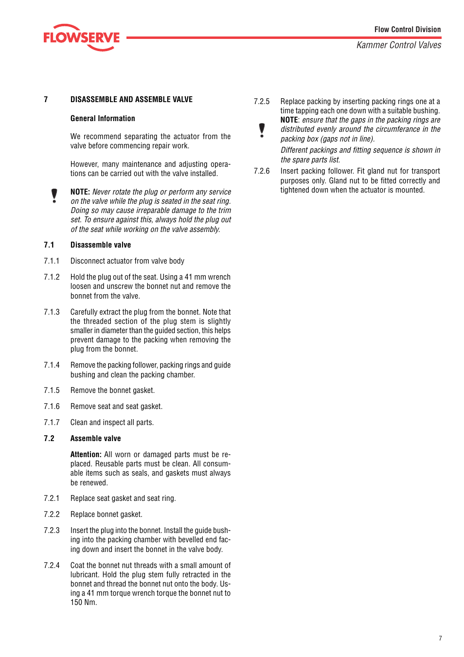Flowserve 030000 Series Globe Valves User Manual | Page 7 / 8