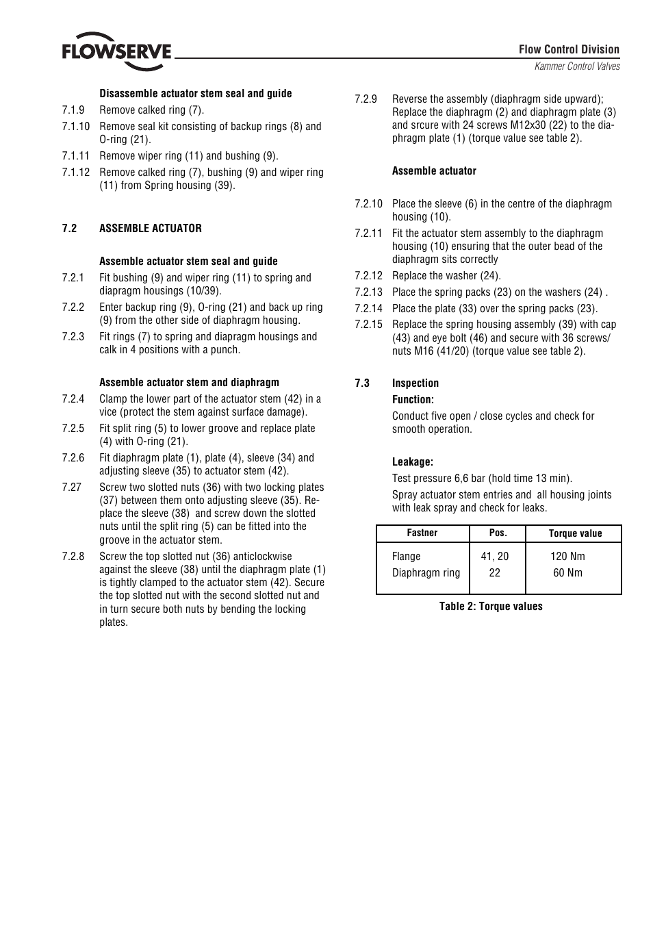 Flowserve 3 Series P7 Type User Manual | Page 7 / 8