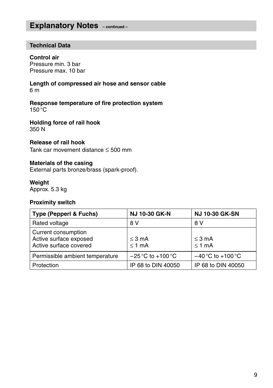 Flowserve VZ10 Pneumatic Rail Hook User Manual | Page 9 / 16