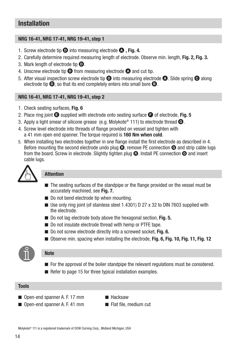 Installation | Flowserve NRG16-41 User Manual | Page 14 / 28