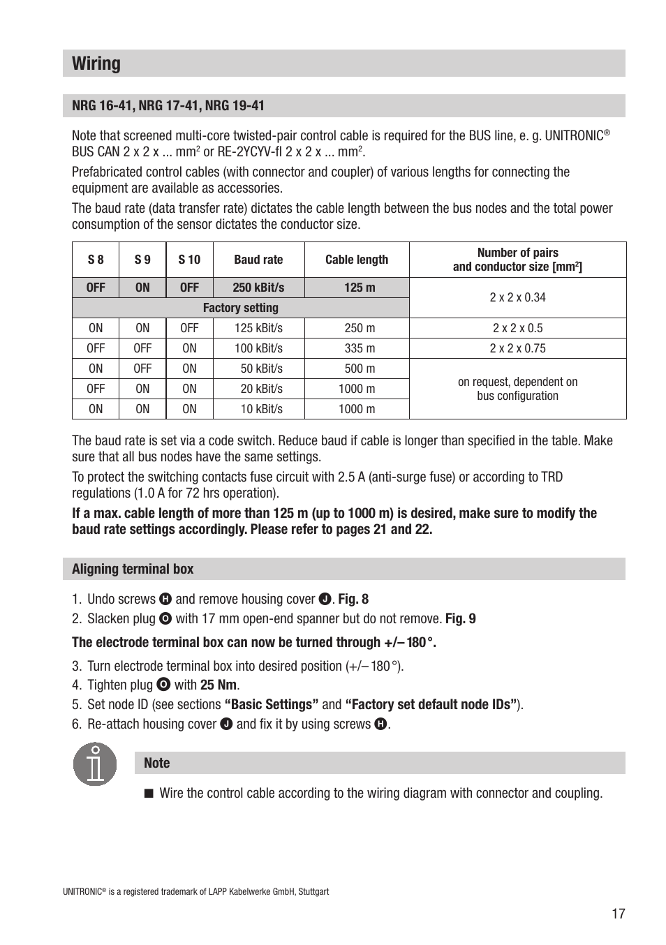 Wiring | Flowserve NRG16-41 User Manual | Page 17 / 28