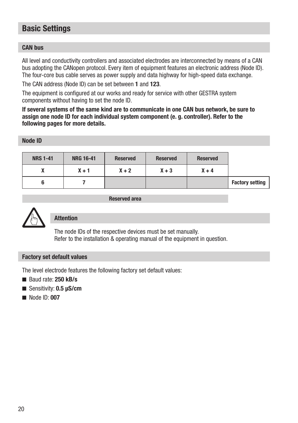 Basic settings | Flowserve NRG16-41 User Manual | Page 20 / 28