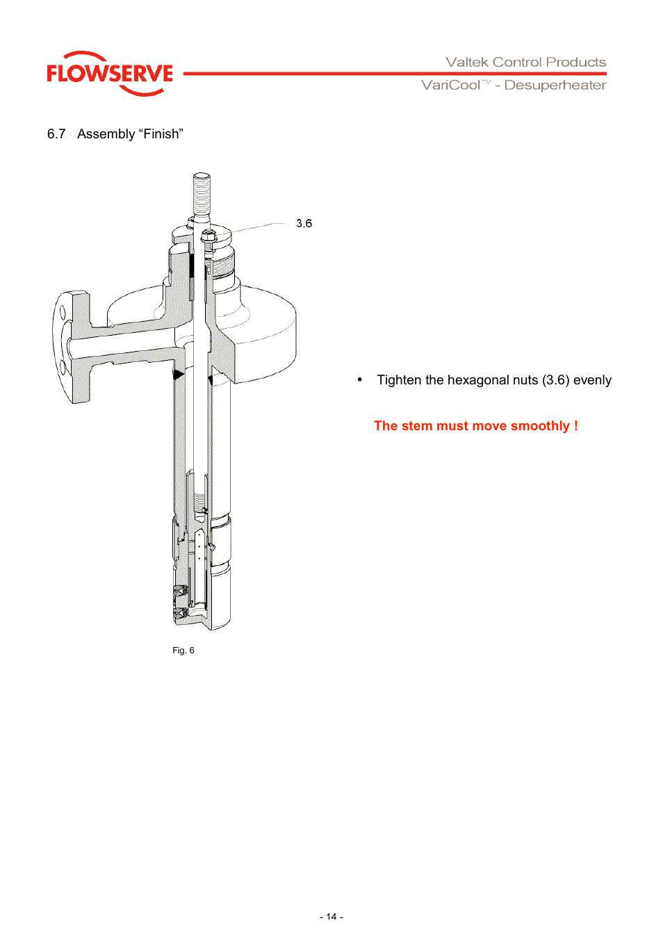 Flowserve V901 VariCool Desuperheater User Manual | Page 14 / 16