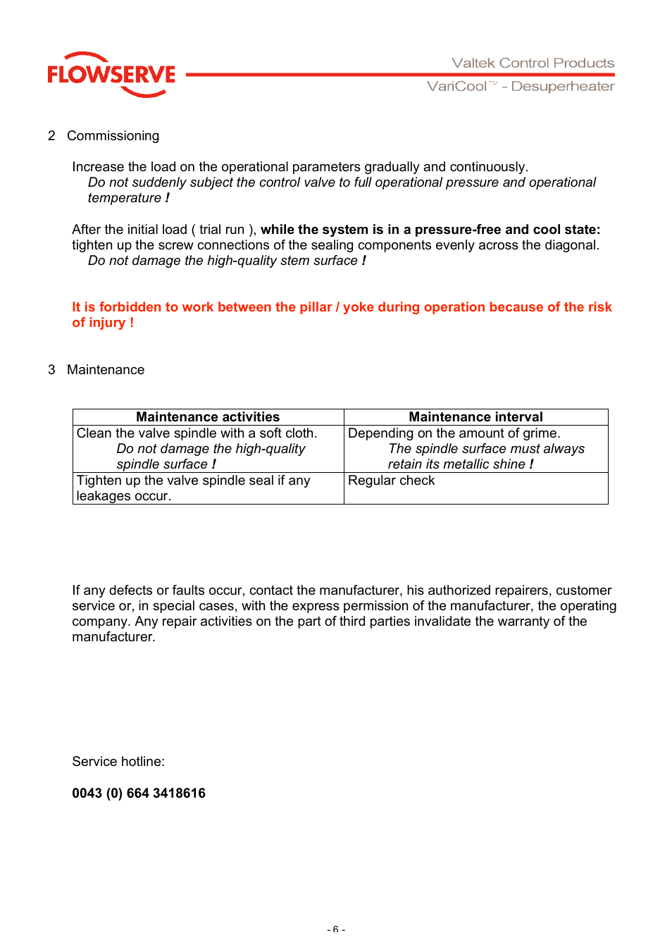 Flowserve V901 VariCool Desuperheater User Manual | Page 6 / 16