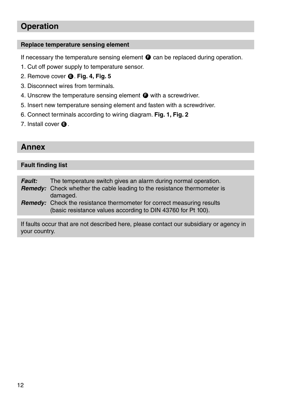Operation, Annex | Flowserve TRG5-53 User Manual | Page 12 / 16