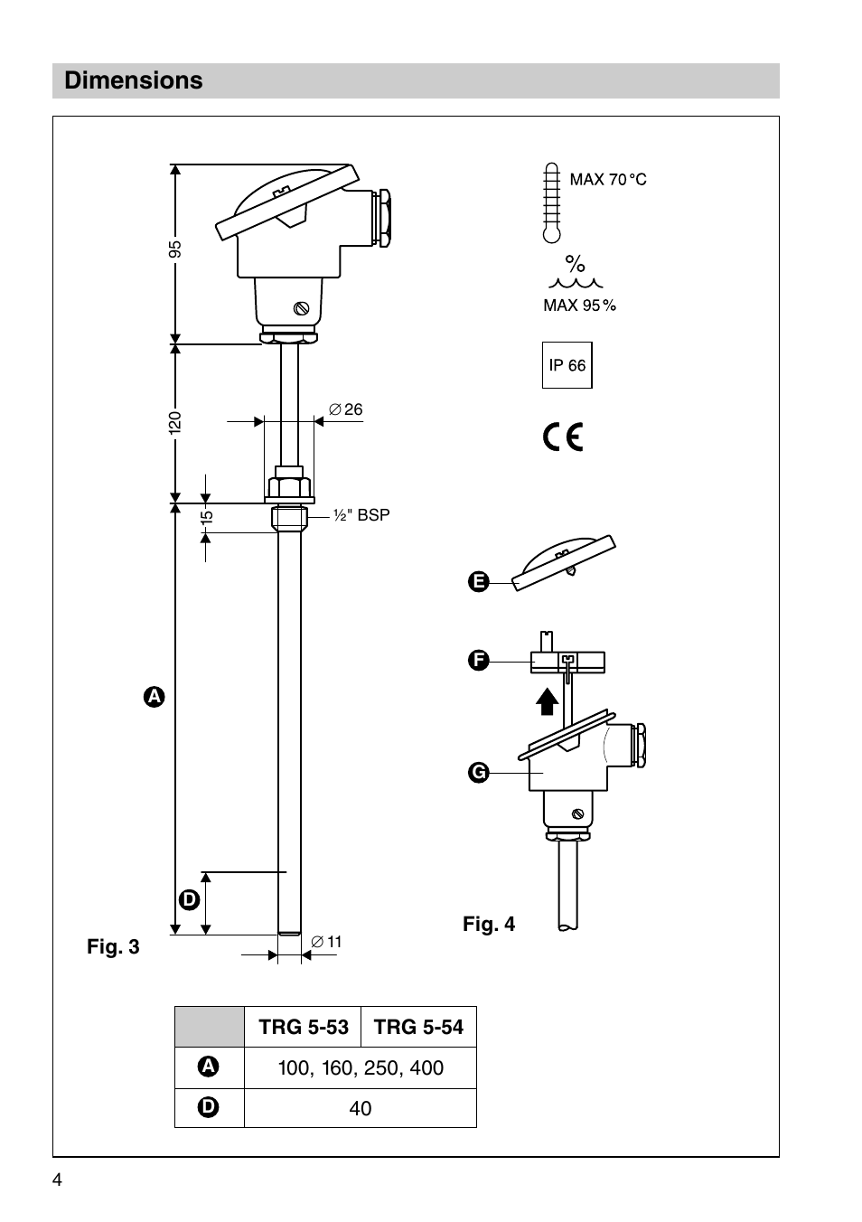 Dimensions | Flowserve TRG5-53 User Manual | Page 4 / 16