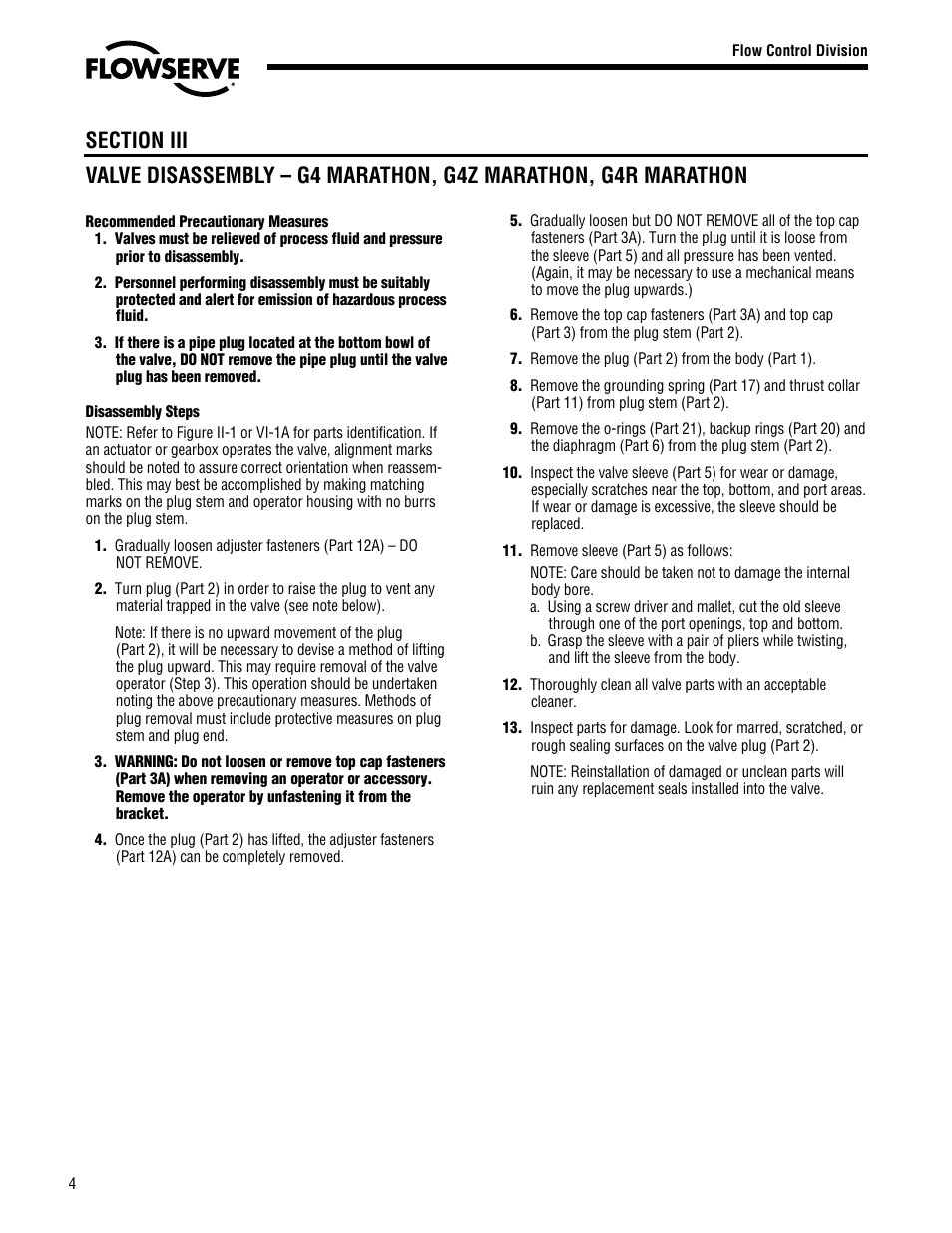 Flowserve G4 Marathon Sleeveline Plug Valves User Manual | Page 4 / 16
