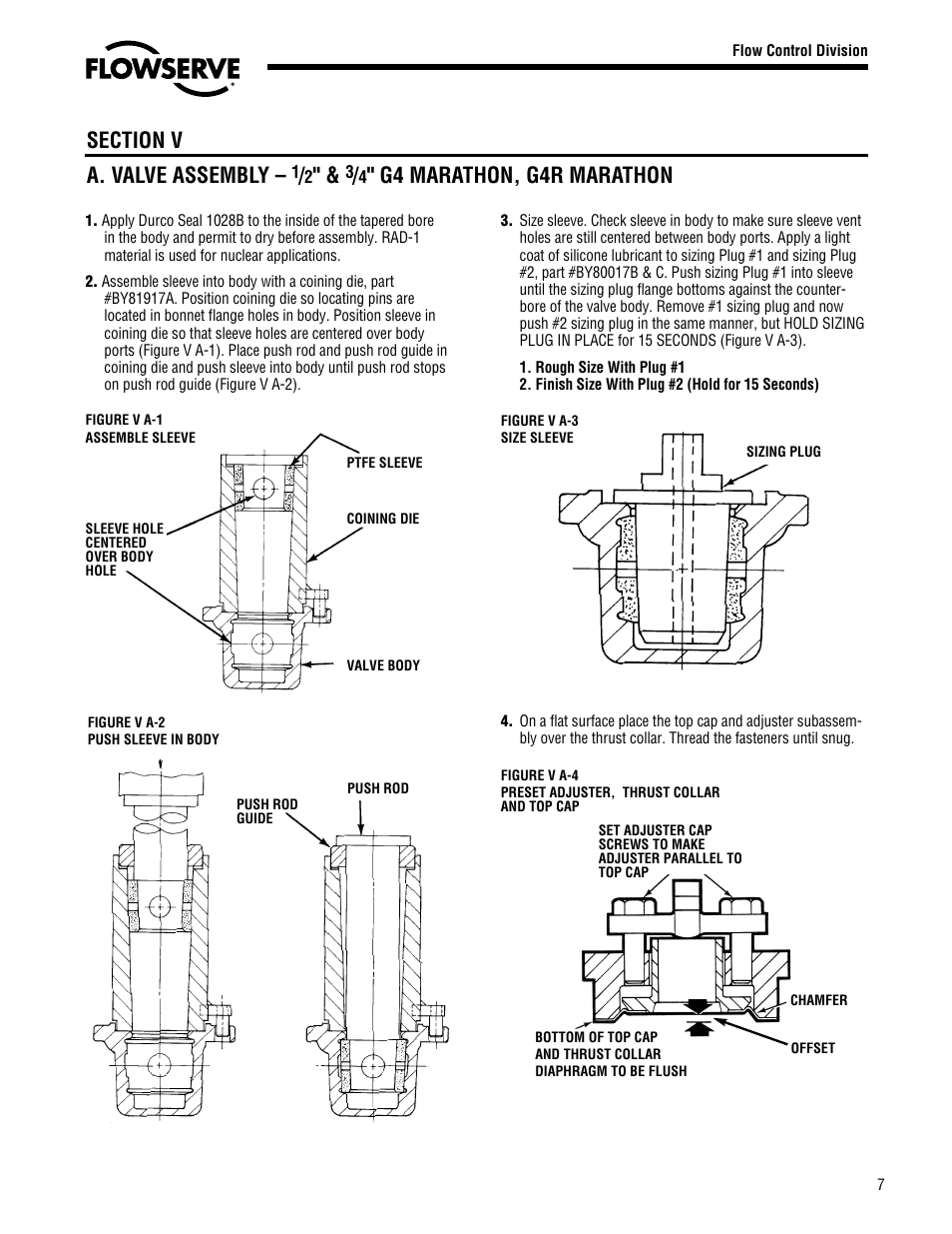 G4 marathon, g4r marathon | Flowserve G4 Marathon Sleeveline Plug Valves User Manual | Page 7 / 16