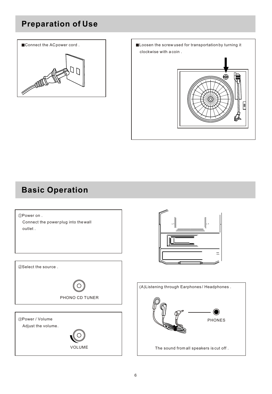 Т³гж 7, Preparation of use basic operation | Curtis rcd822 User Manual | Page 7 / 13