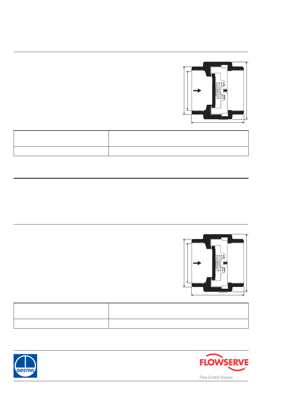 Gestra gmbh, Instructions de montage clapet de retenue mb 14 | Flowserve MB14 Non-Return Valve User Manual | Page 2 / 2