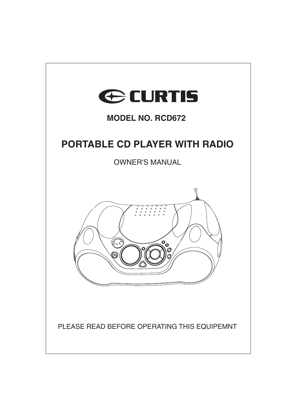 Curtis RCD672 User Manual | 14 pages