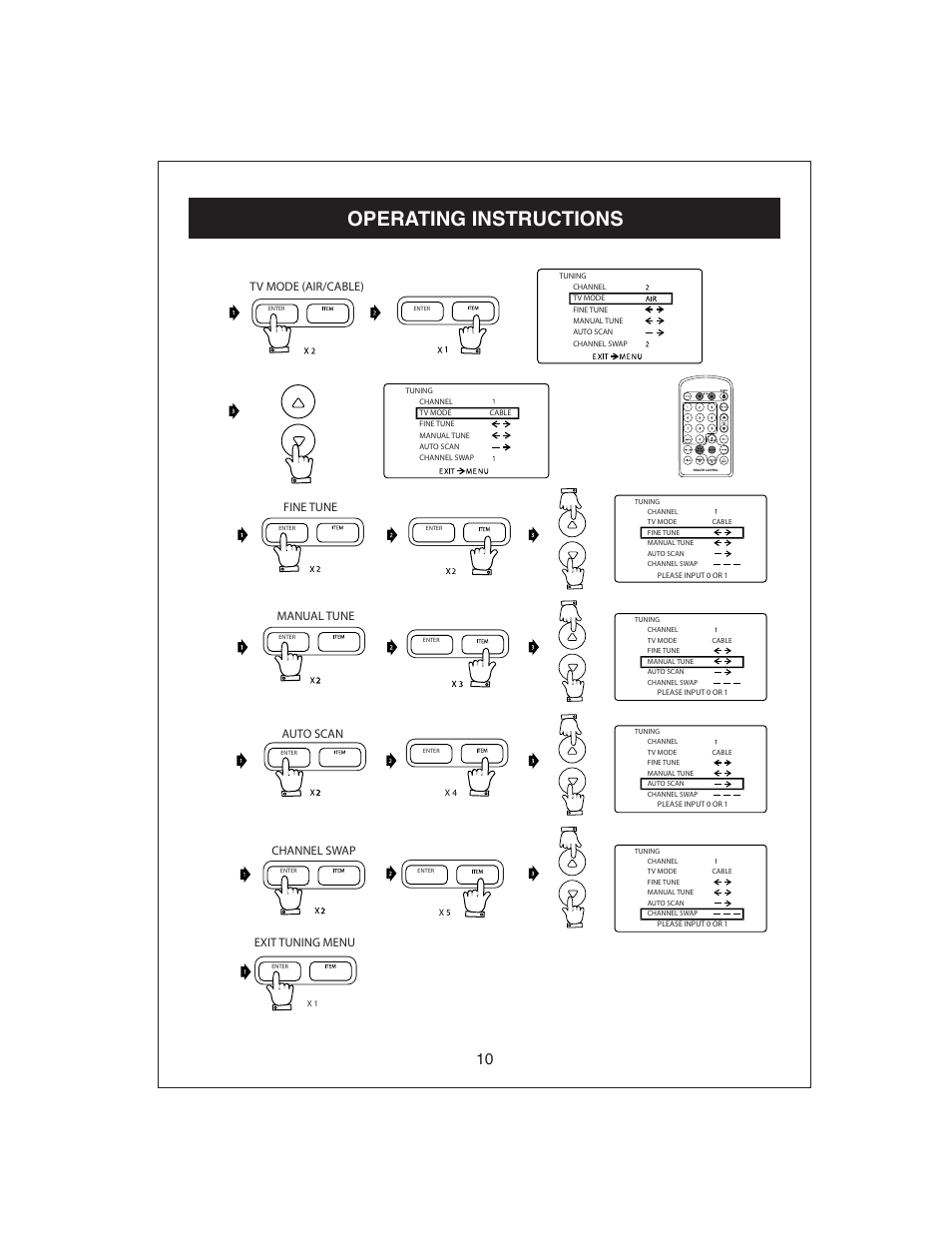 Operating instructions | Curtis KCR2610 User Manual | Page 11 / 14