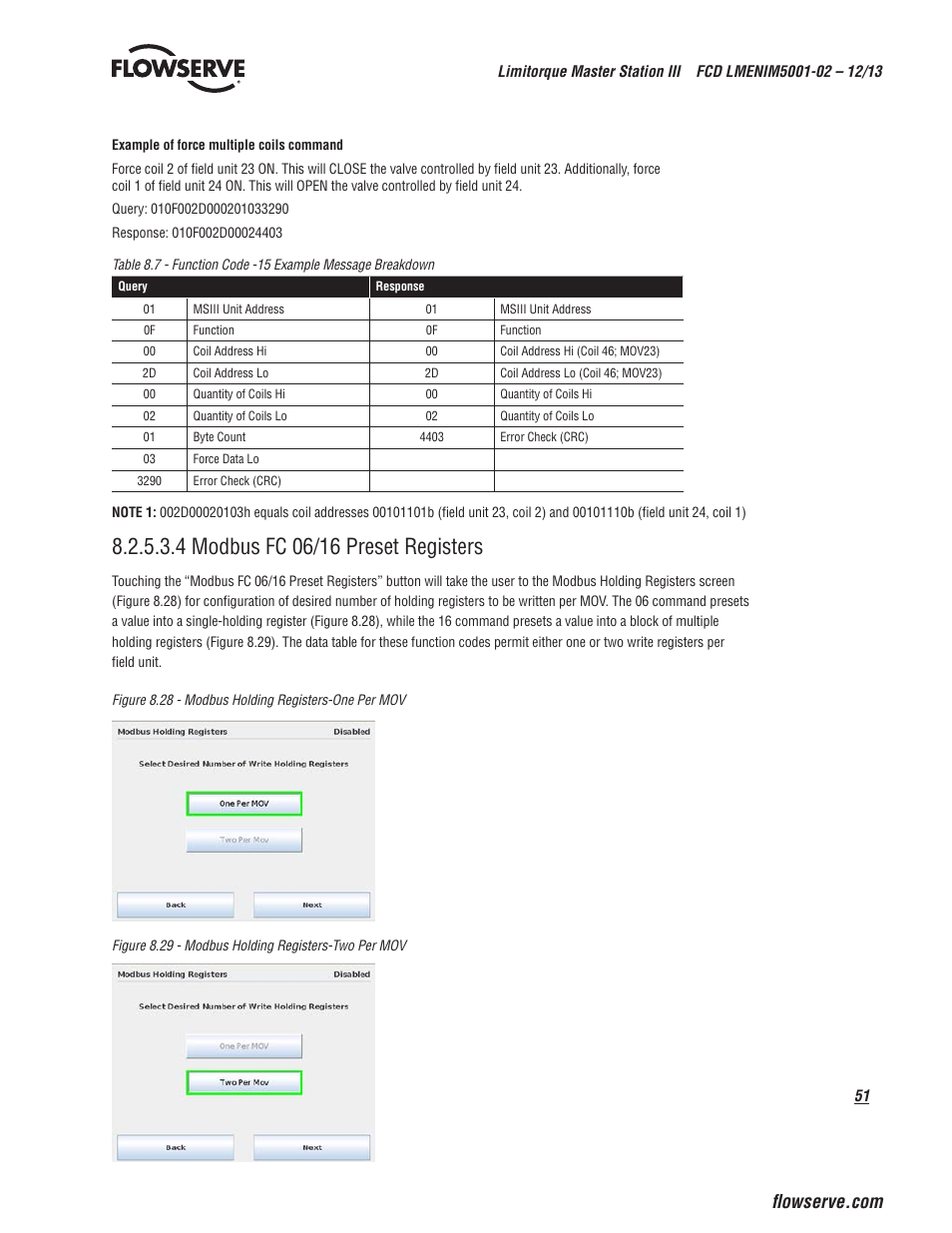 Flowserve Limitorque Master Station III User Manual | Page 51 / 70