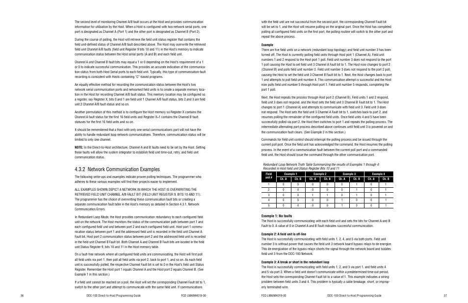 2 network communication examples | Flowserve DDC-100 Modbus Direct-to-Host User Manual | Page 21 / 33