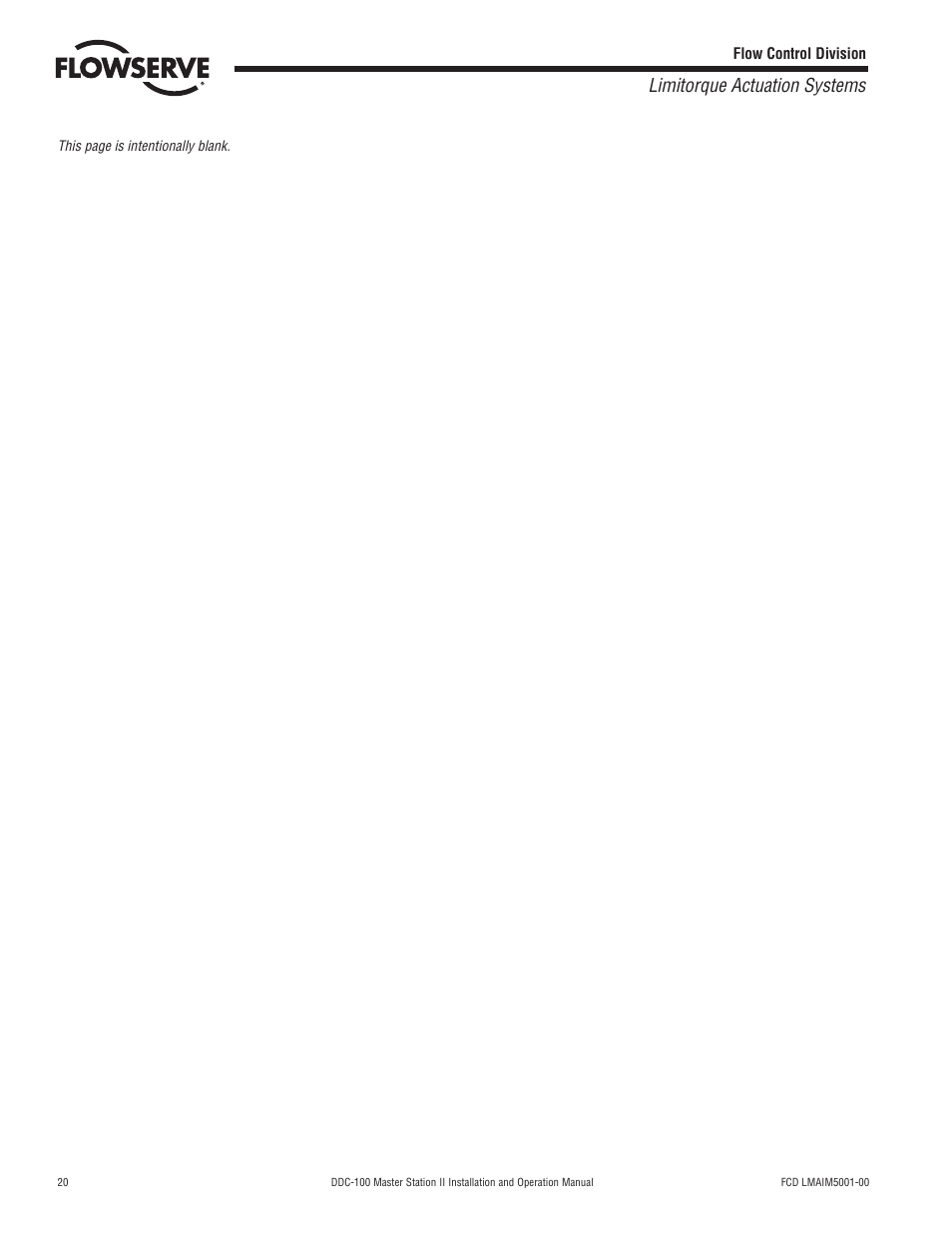 Limitorque actuation systems | Flowserve DDC-100 Master Station II User Manual | Page 20 / 88