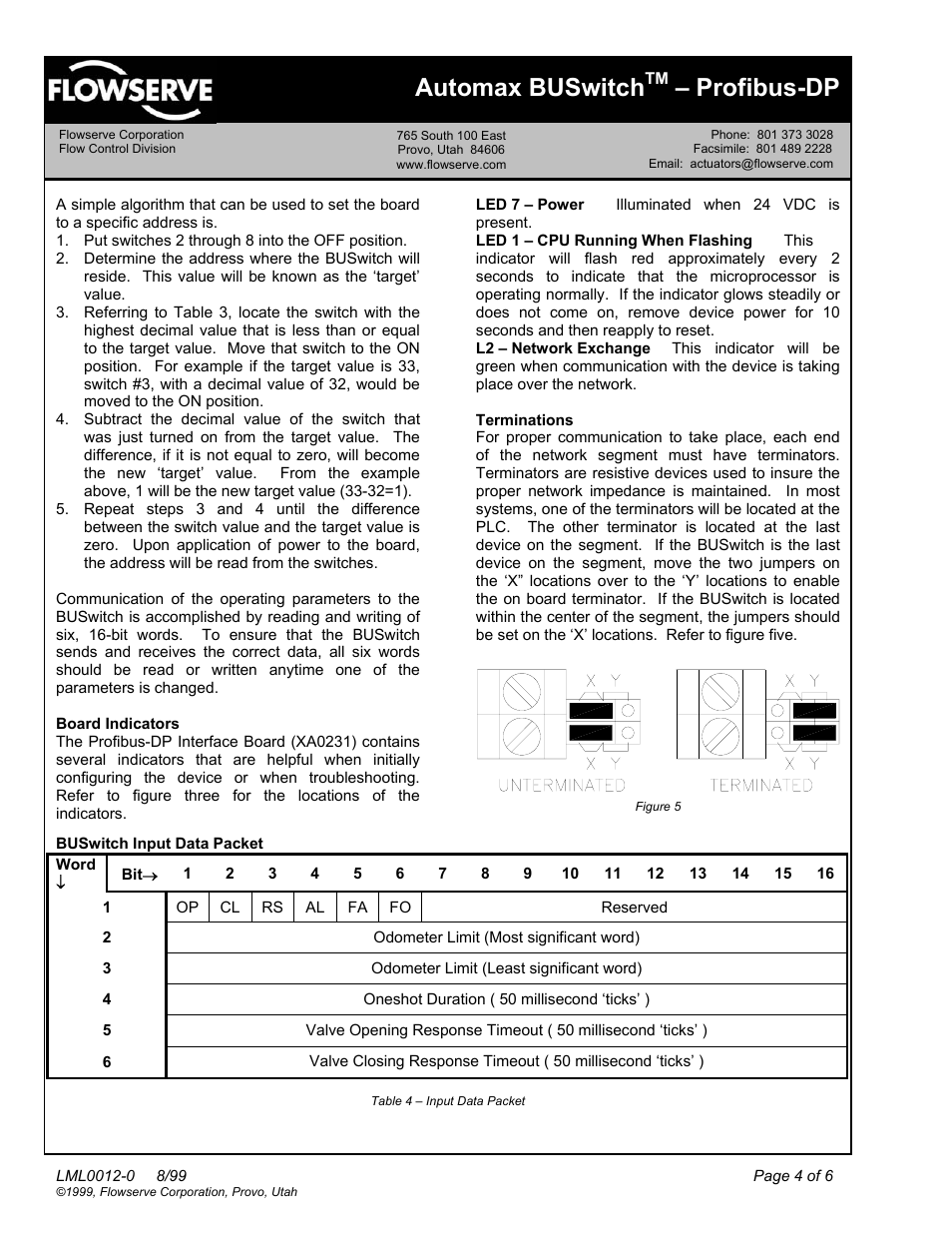 Automax buswitch, Profibus-dp | Flowserve BUSwitch-Profibus-DP User Manual | Page 4 / 6