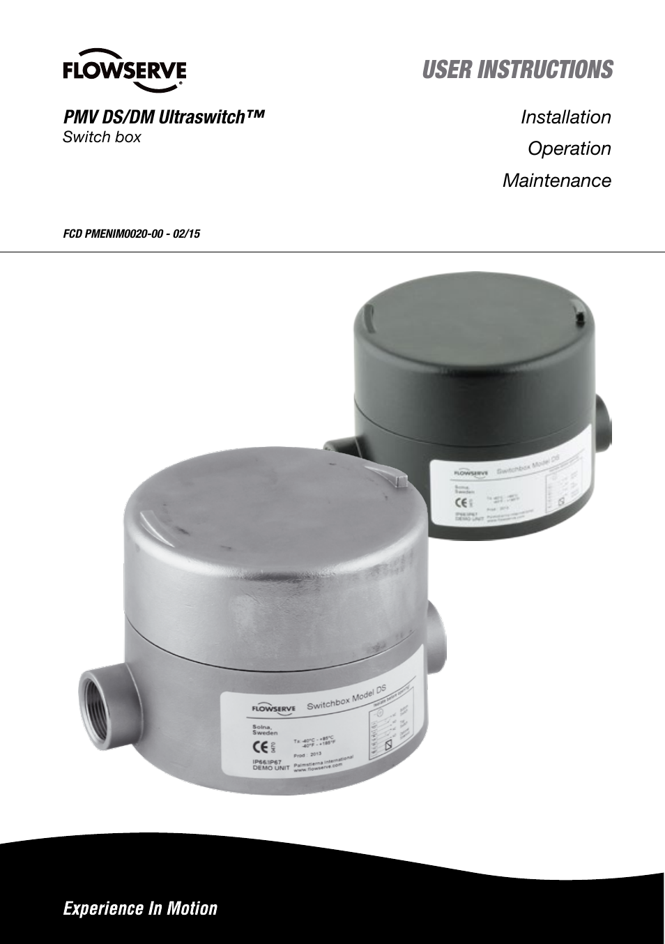 Flowserve Automax PMV DS UltraSwitch User Manual | 9 pages