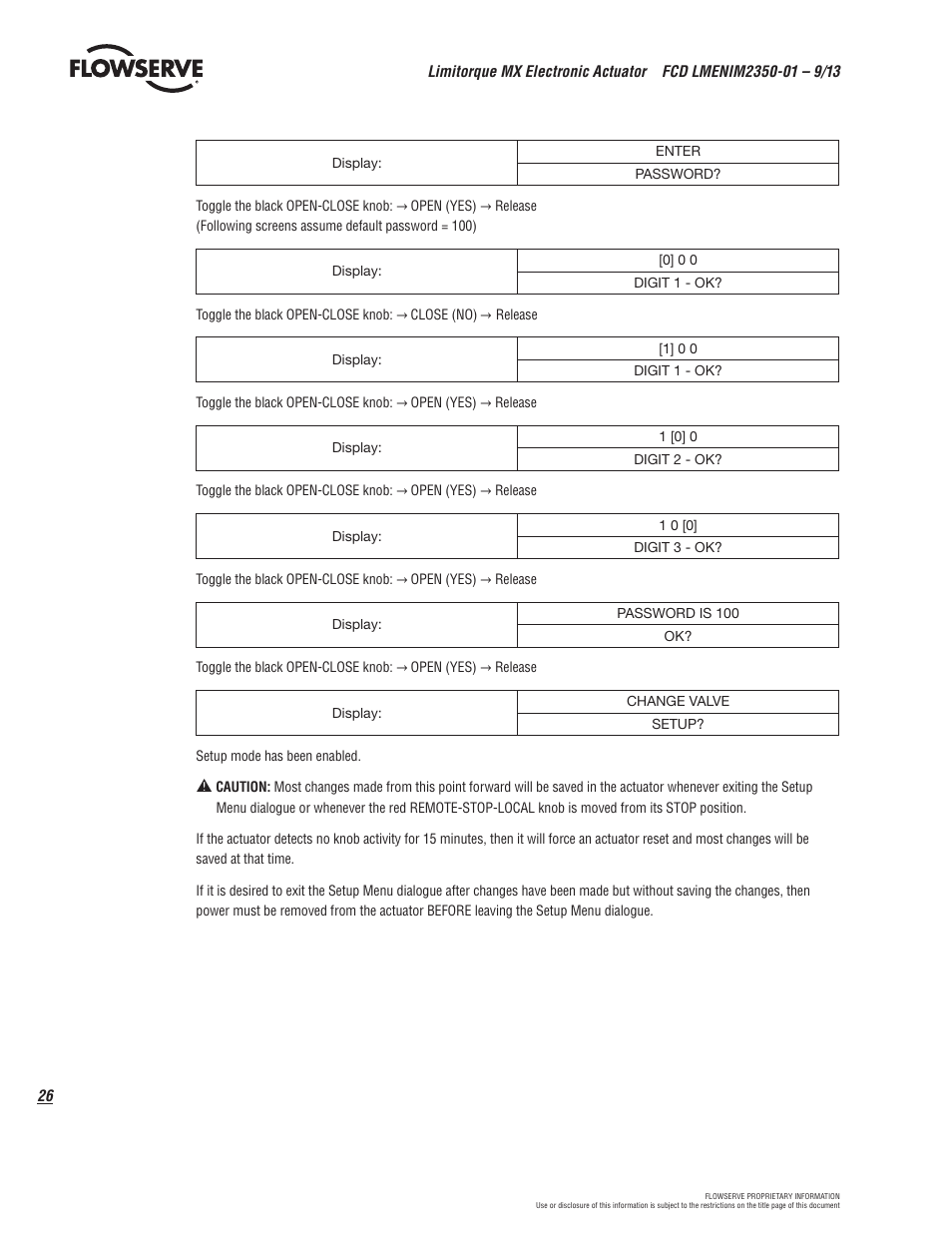 Flowserve MX Electronic Actuator SIL Safety IOM User Manual | Page 26 / 44