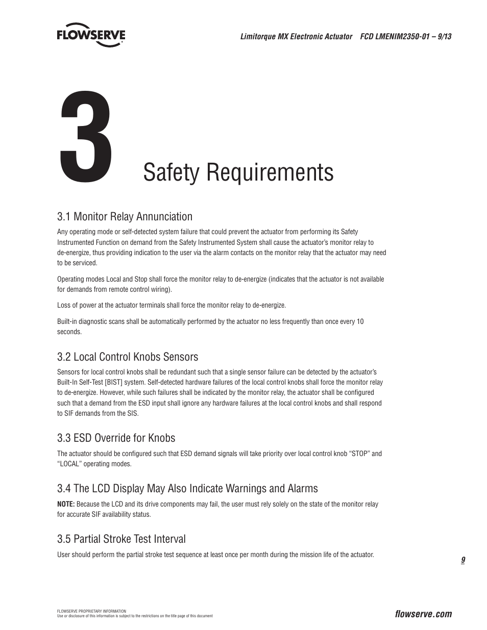 Safety requirements | Flowserve MX Electronic Actuator SIL Safety IOM User Manual | Page 9 / 44