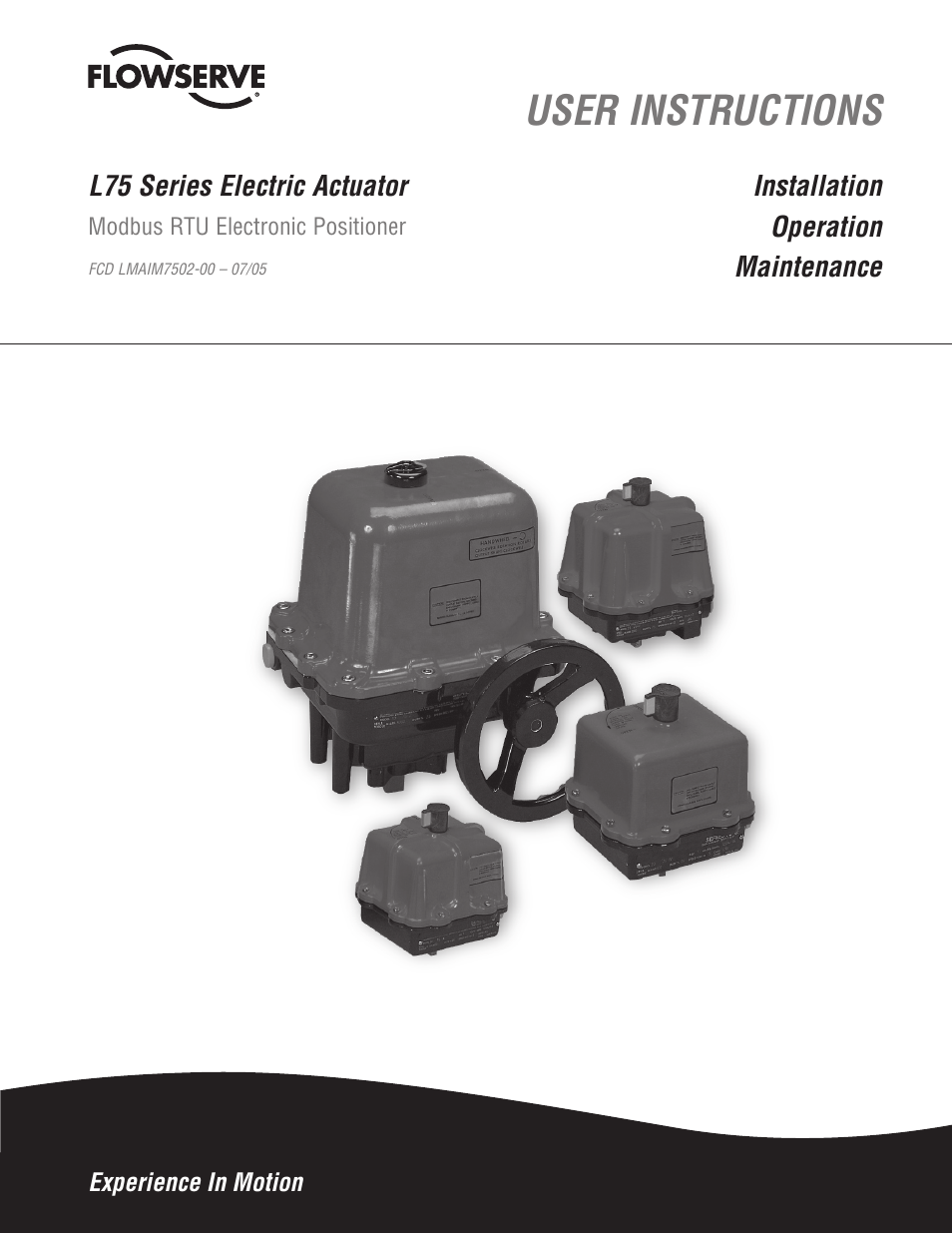 Flowserve L75 Series Electric Actuator User Manual | 16 pages