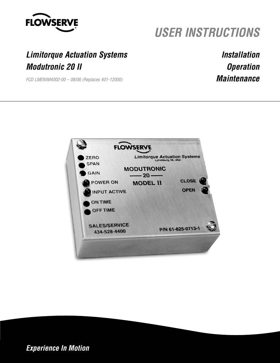 Flowserve Modutronic 20 II Modulating Position Controlle User Manual | 32 pages