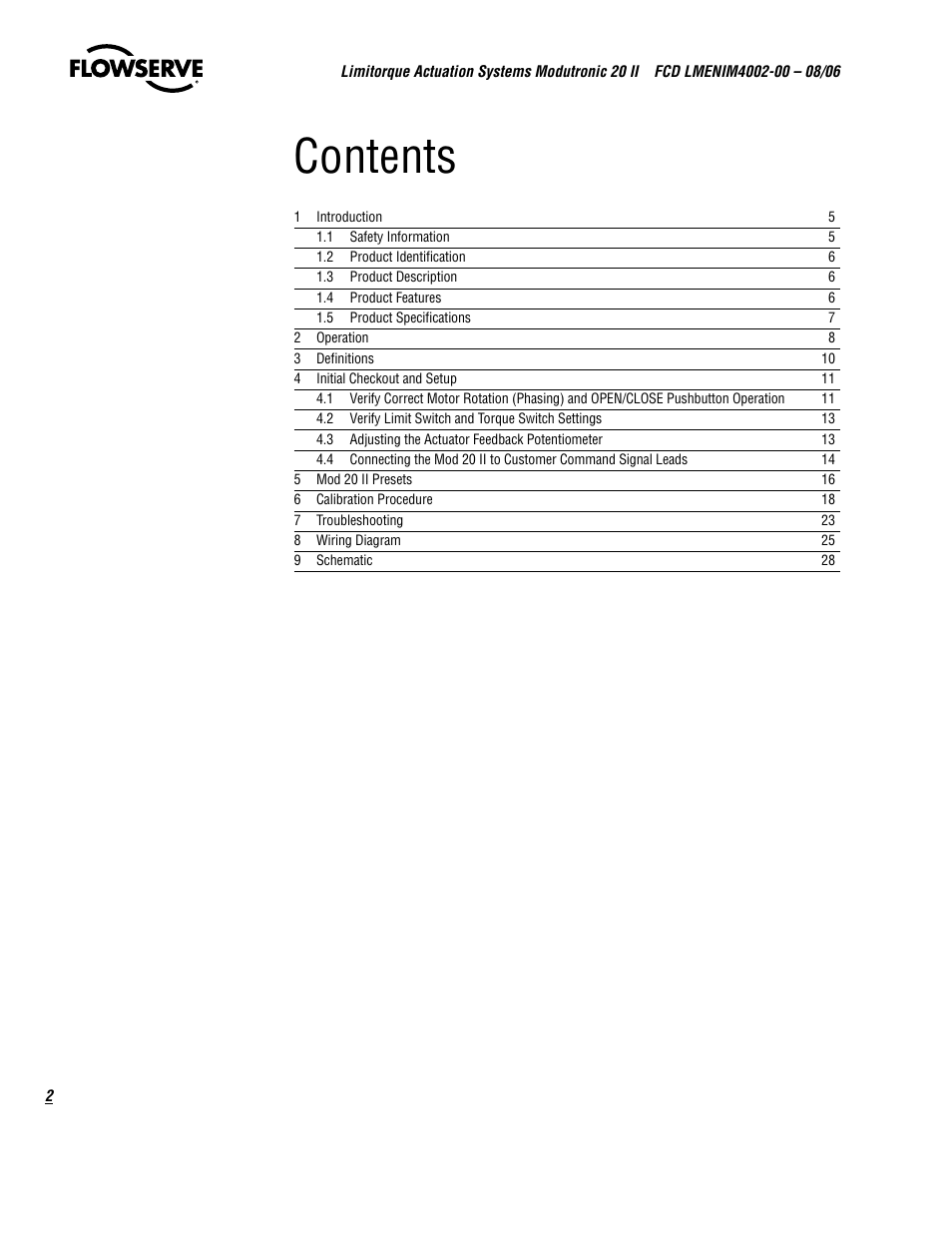 Flowserve Modutronic 20 II Modulating Position Controlle User Manual | Page 2 / 32