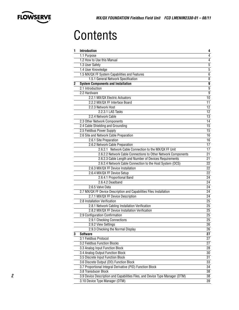 Flowserve MX FOUNDATION Fieldbus Field Unit User Manual | Page 2 / 84
