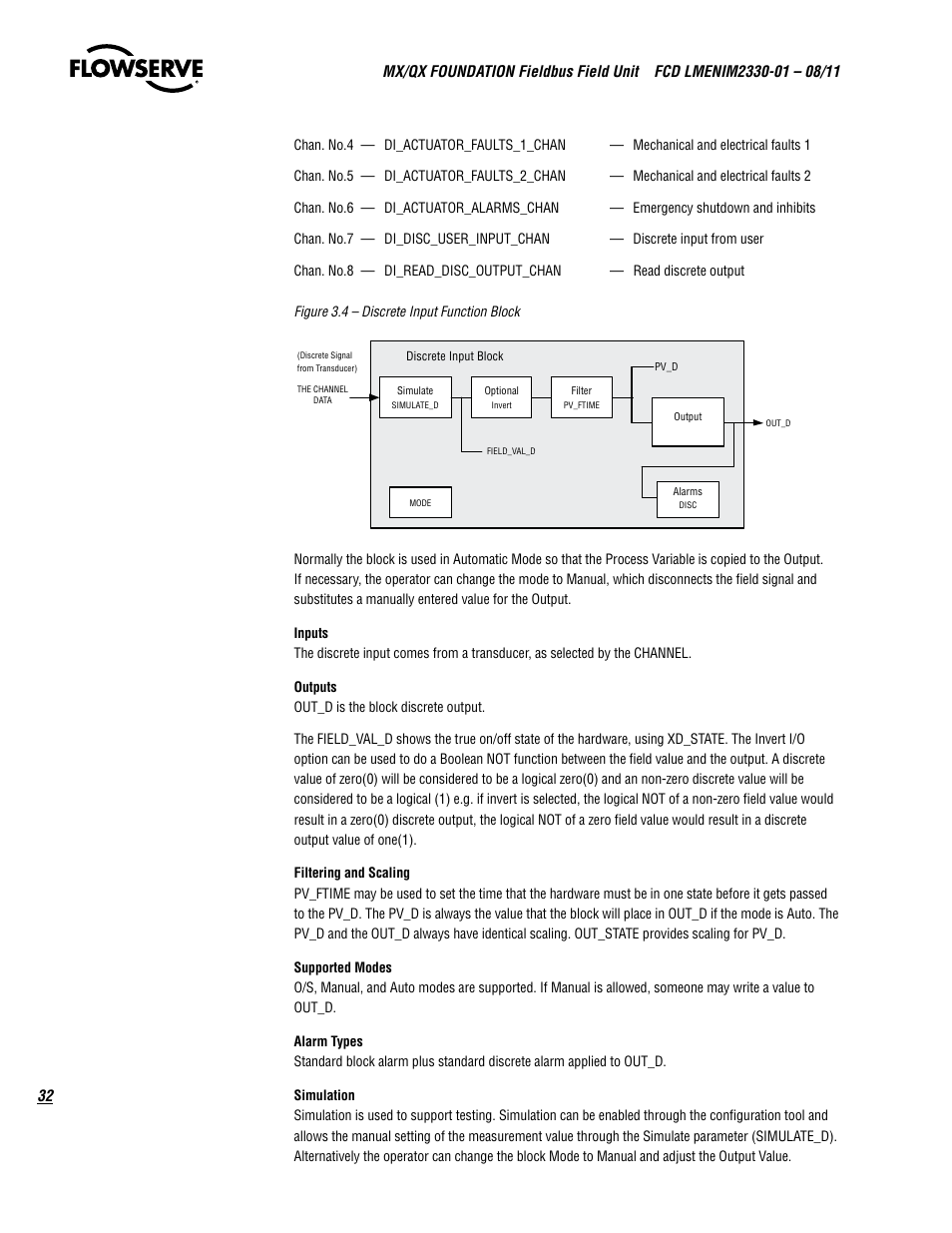 Flowserve MX FOUNDATION Fieldbus Field Unit User Manual | Page 32 / 84