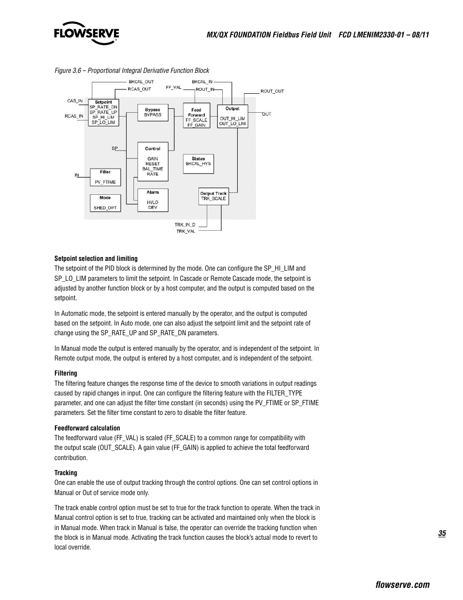 Flowserve MX FOUNDATION Fieldbus Field Unit User Manual | Page 35 / 84