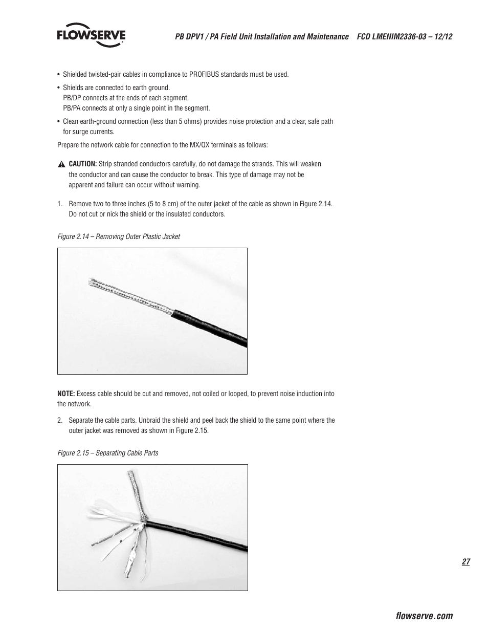 Flowserve MX/QX Profibus DP/PA Field Unit User Manual | Page 27 / 88