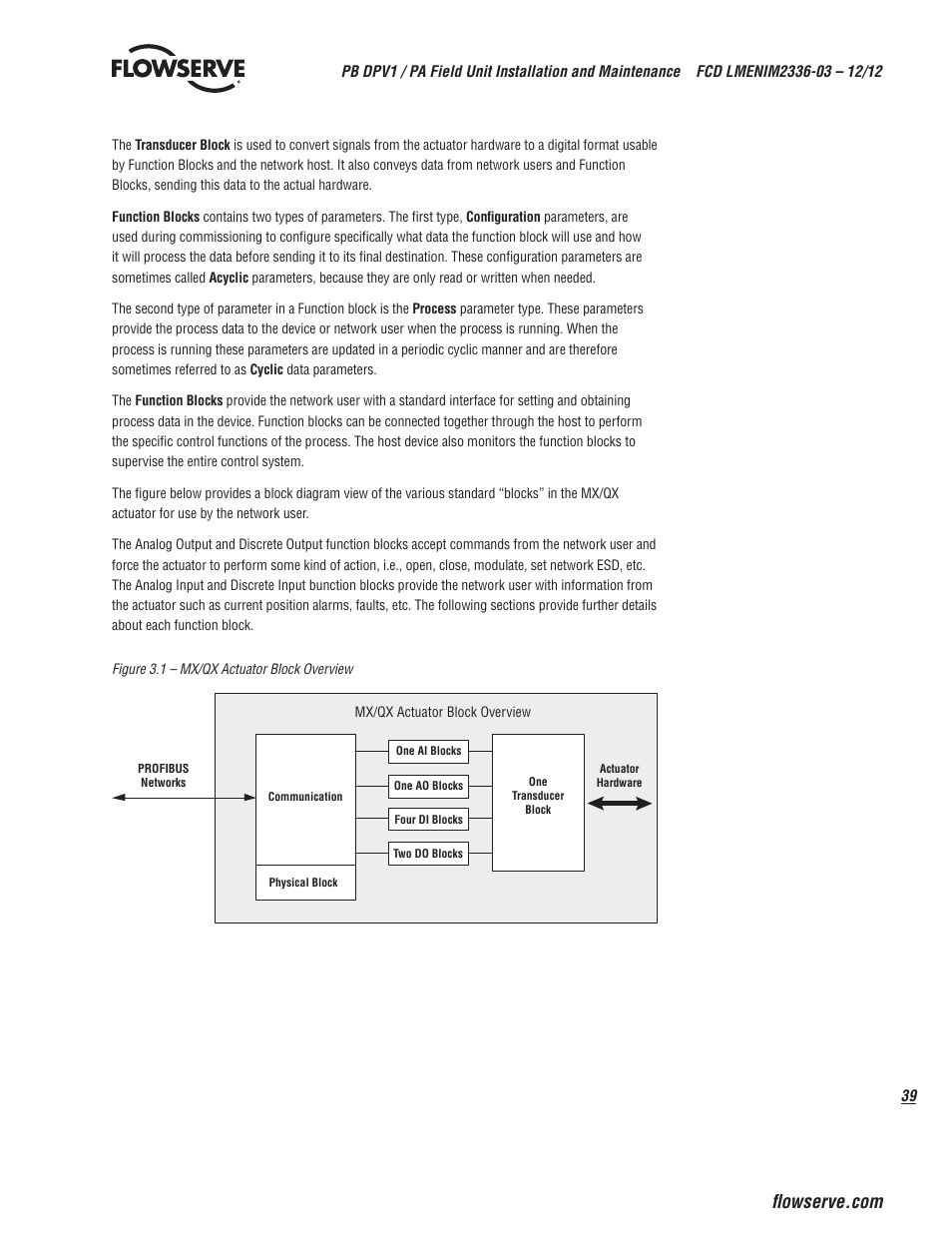 Flowserve MX/QX Profibus DP/PA Field Unit User Manual | Page 39 / 88