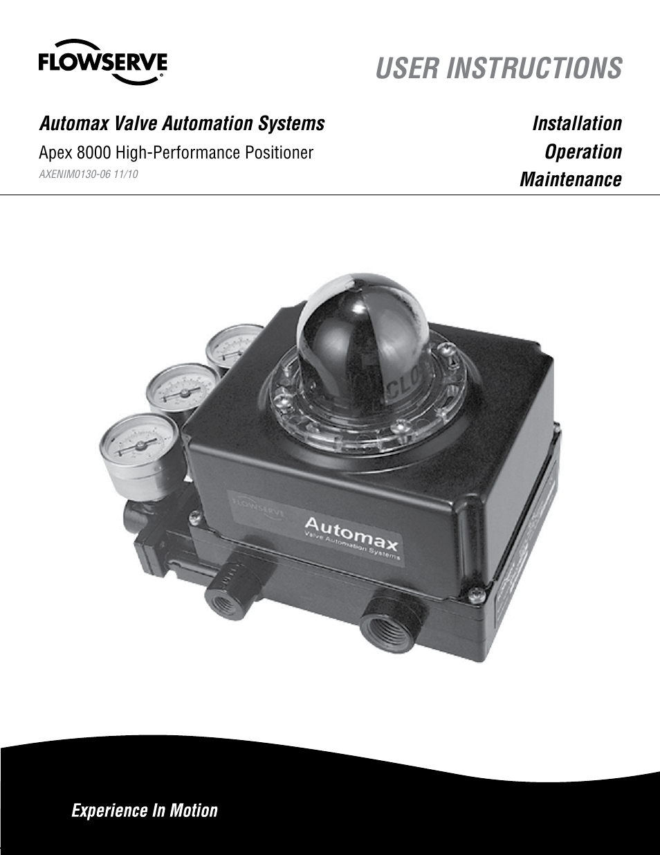 Flowserve APEX 8000 High-Performance Positioner User Manual | 16 pages