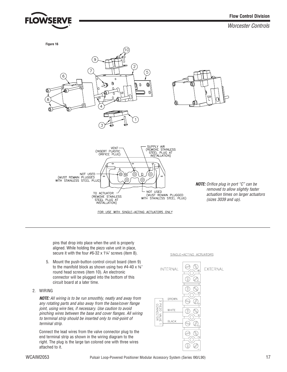 Worcester controls | Flowserve I90 Series User Manual | Page 17 / 24