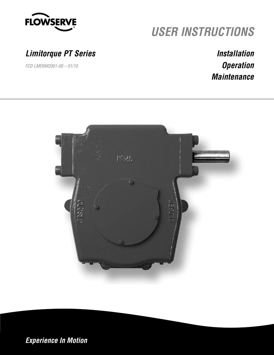 Flowserve PT Series Limitorque User Manual | 44 pages