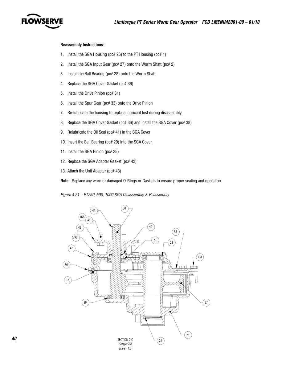 Flowserve PT Series Limitorque User Manual | Page 40 / 44