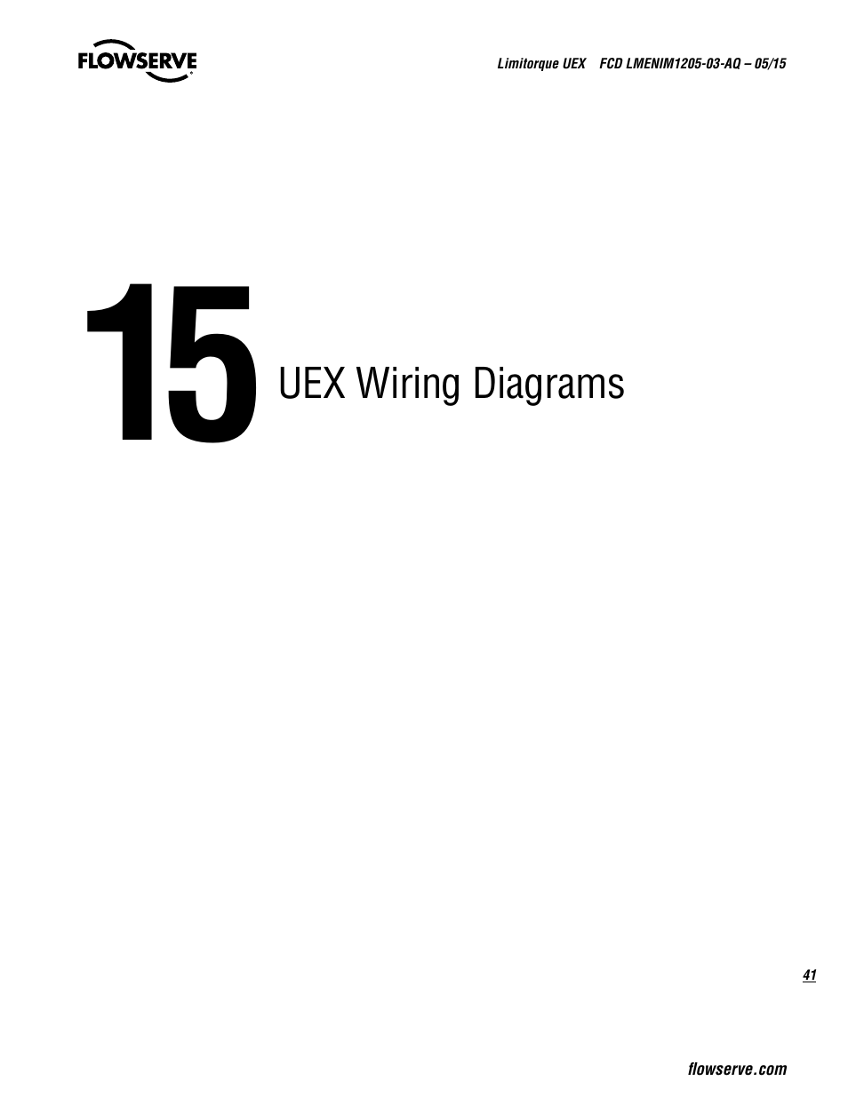 Flowserve UEX Limitorque User Manual | Page 41 / 56