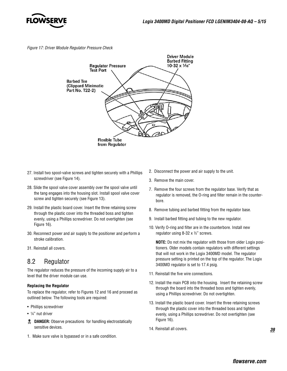 2 regulator | Flowserve 3400MD Digital Positioner User Manual | Page 39 / 54