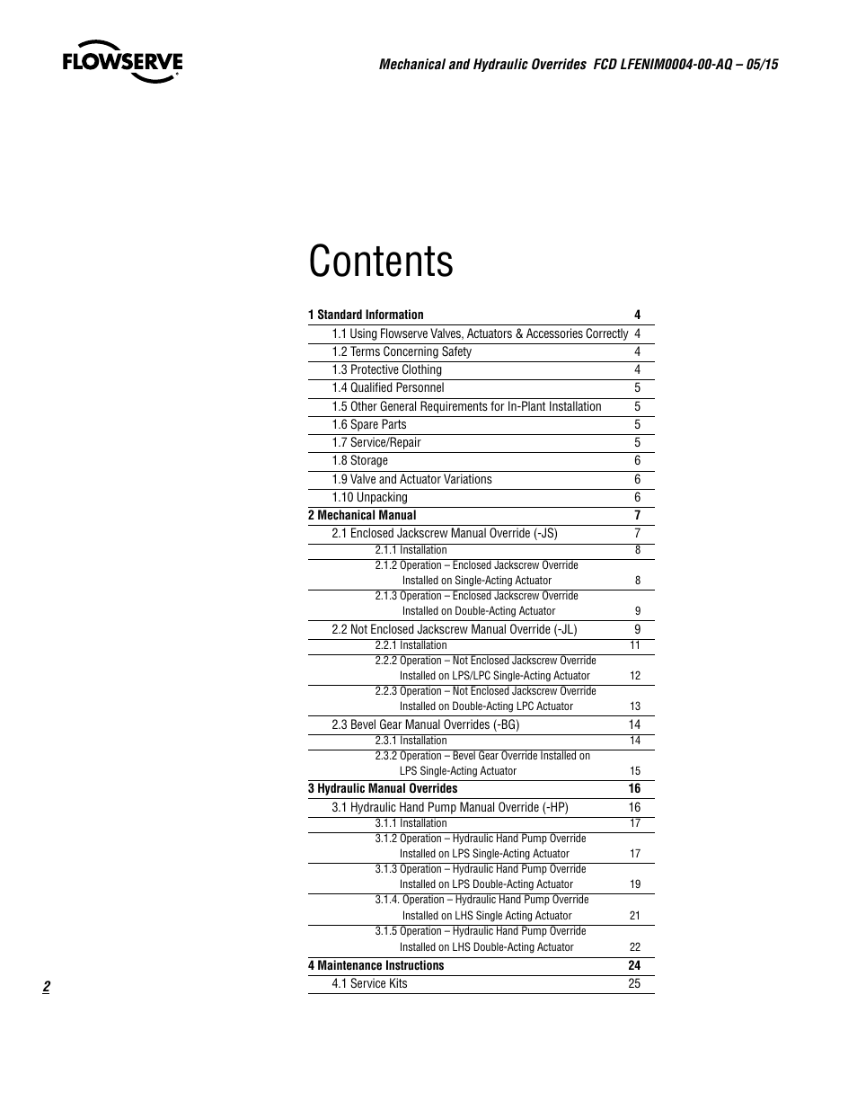 Flowserve Mechanical and Hydraulic User Manual | Page 2 / 28