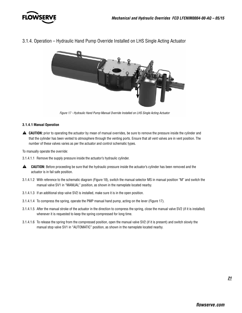 Flowserve Mechanical and Hydraulic User Manual | Page 21 / 28