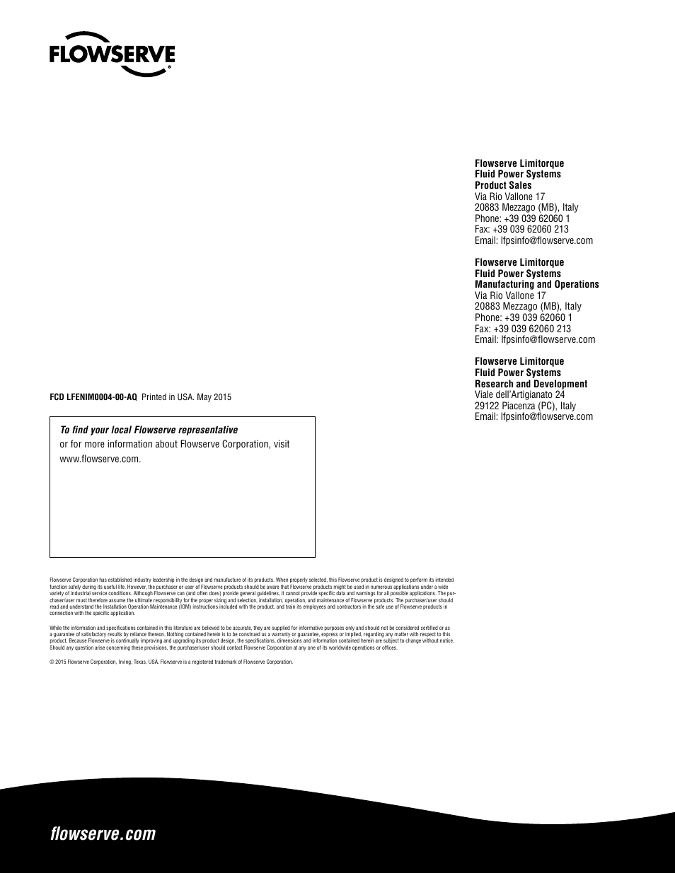 Flowserve Mechanical and Hydraulic User Manual | Page 28 / 28